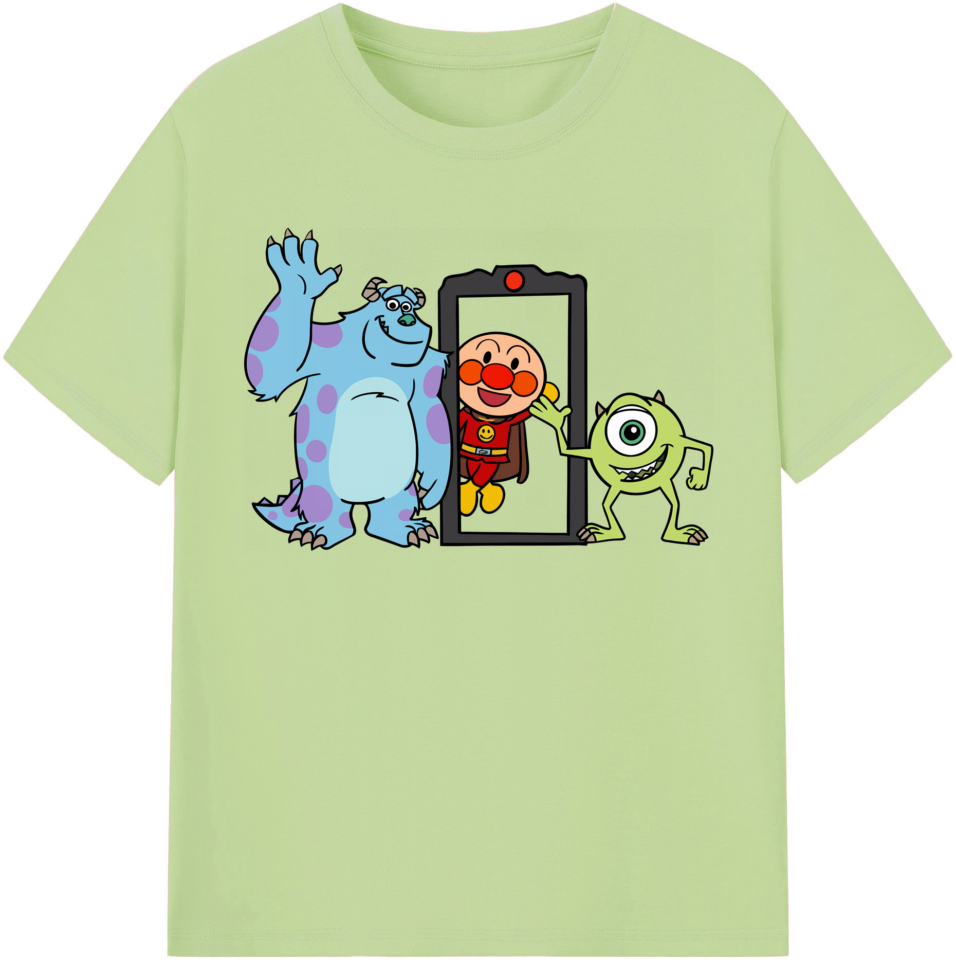 （画像用） アンパンマン Anpanman 綿100％半袖Tシャツ（フロントプリント）